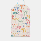 ピンクシンプルボー空白のギフトラベル ギフトタグ (裏面)