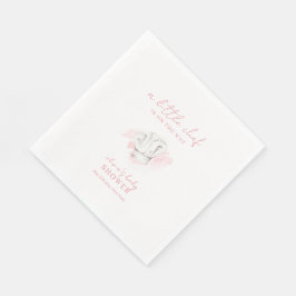 ピンクシンプルモダンの小さなシェフベビーシャワー スタンダードランチョンナプキン