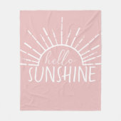 ピンクシンプルモダンハローサンシャイン フリースブランケット (正面)