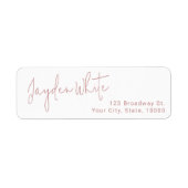 ピンクシンプルモダン差出人住所 ラベル (正面)