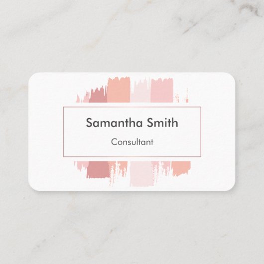 ピンクシンプルモダン色 名刺 (裏面)