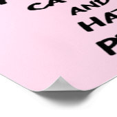 ピンクシンプル引用文猫好き ポスター (角)