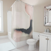 ピンクシンプル抽象芸術の渦 シャワーカーテン (インサイチュ)