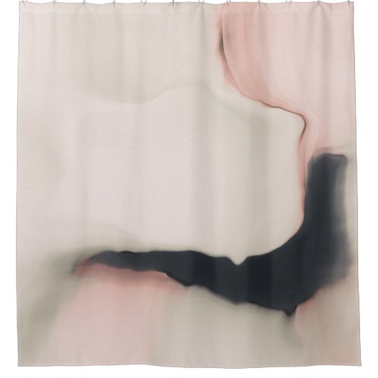 ピンクシンプル抽象芸術の渦 シャワーカーテン (正面)