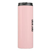 ピンクシンプル文字赤ちゃんシャワーq rコード追加の名前thr タンブラー (裏面)