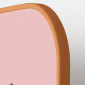 ピンクシンプル文字赤ちゃんシャワーq rコード追加の名前thr ピックルボールラケット (左詳細)