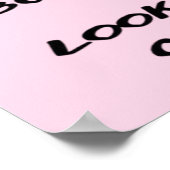 ピンクシンプル猫好きポスター引用文 ポスター (角)