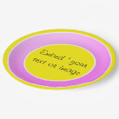 ピンクシンプル紙プレート ペーパープレート (アングル)