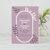 ピンクシンプル結婚式招待状 招待状 (スタンド正面)