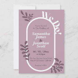 ピンクシンプル結婚式招待状 招待状