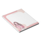 ピンクシンプル色かわいいアニメBOHOメモ帳 ノートパッド (アングル)