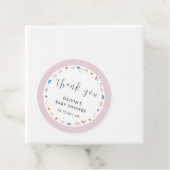 ピンクシンプル色の小さなワイルドフラワーベビーシャワーへようこそ フェイバータグ (インサイチュ)