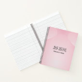 ピンクシンプル色グラディエント幾何学 ノートブック (内部)