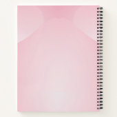 ピンクシンプル色グラディエント幾何学 ノートブック (裏面)