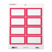 ピンクシンプル色 ラベル (フルシート)