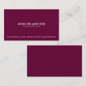 ピンクシンプル色 名刺 (正面/裏面)