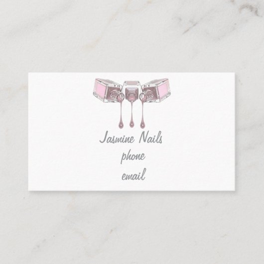 ピンクシンプル色 名刺 (正面)