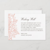 ピンクシンプル赤面結婚フローラの願い エンクロージャーカード (正面/裏面)