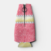 ピンクシークインズゴールドフォイルとダイヤモンド ボトルクーラー (裏面)