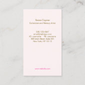 ピンクシークインリップスティックメイクアップアーティスト美しいサロン 名刺 (裏面)