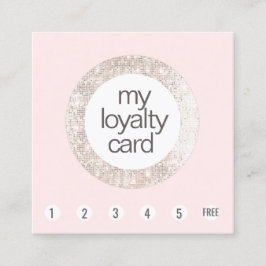 ピンクシークイン美しいサロンお客様ロイヤリティ6パンチ ロイヤリティカード