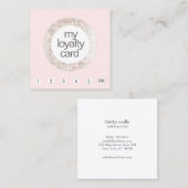 ピンクシークイン美しいサロンお客様ロイヤリティ6パンチ ロイヤリティカード (正面/裏面)