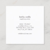 ピンクシークイン美しいサロンお客様ロイヤリティ6パンチ ロイヤリティカード (裏面)