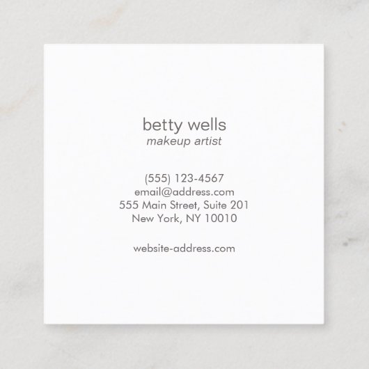 ピンクシークイン美しいサロンお客様ロイヤリティ6パンチ ロイヤリティカード (裏面)