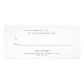 ピンクシークイン美しいサロンギフト券 ラックカード (裏面)