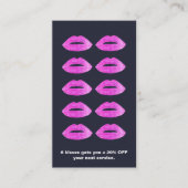 ピンクシークリップ美しいサロンロイヤリティパンチカード ロイヤリティカード (正面)