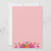 ピンクシークレットガーデンボホ結婚フローラ 招待状 (裏面)