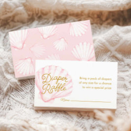 ピンクシーシェルおむつラッフルチケット エンクロージャーカード