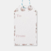 ピンクシースターオーナメントパターンギフトラベル ギフトタグ (裏面)