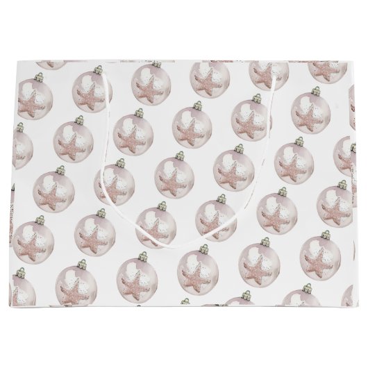 ピンクシースターオーナメントパターン抱き枕 ラージペーパーバッグ (正面)