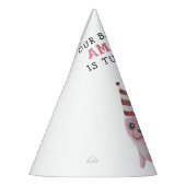 ピンクシール海の下の誕生日 パーティーハット (左)