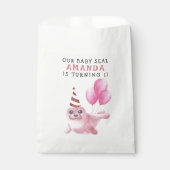 ピンクシール海の下の誕生日 フェイバーバッグ (正面)