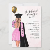 ピンクシー信じ卒業パーティー 招待状 (正面)