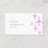 ピンクジェットの名刺 – トラベフェミニンルデザイン 名刺 (正面)