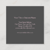 ピンクジェットの名刺 – 航空モダンスタイル スクエア名刺 (裏面)