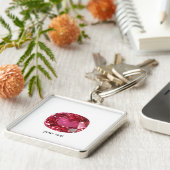 ピンクジェムストーン キーホルダー (側面)