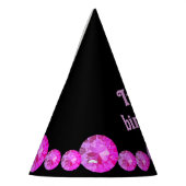 ピンクジェムパーティー帽子 パーティーハット (左)