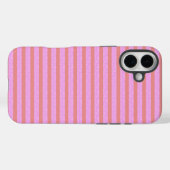 ピンクジオメトストライプリiPhone / iPadケース Case-Mate iPhoneケース (裏面 (横))