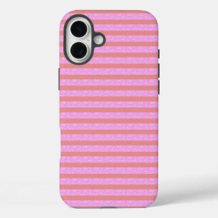 ピンクジオメトストライプリiPhone / iPadケース iPhone 16 Plusケース