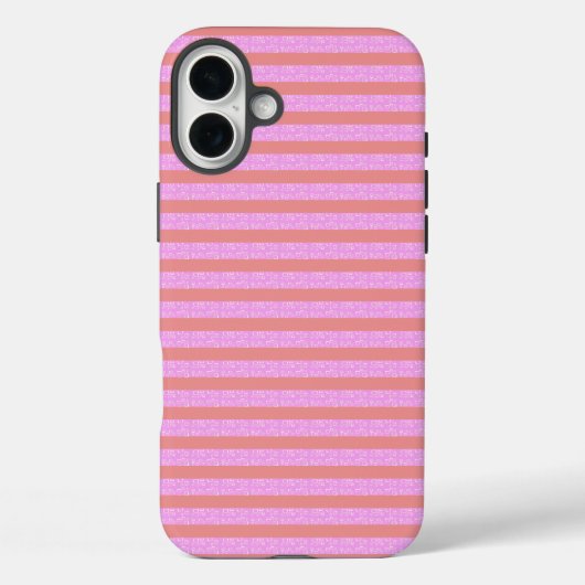 ピンクジオメトストライプリiPhone / iPadケース Case-Mate iPhoneケース (裏面)