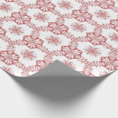 ピンクジオメトリフローラ ラッピングペーパー (角)