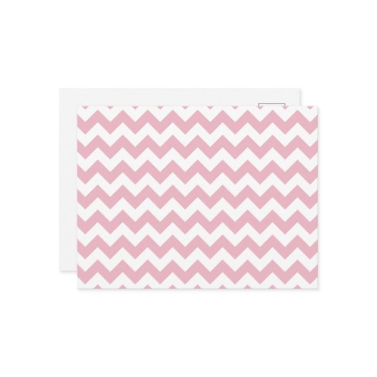 ピンクジグザグ、ピンクシェブロン、幾何学模様 ポストカード (正面/裏面インサイチュ)