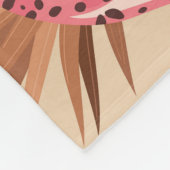 ピンクジャガー:かわいいヴィンテージシームレス フリースブランケット (角)