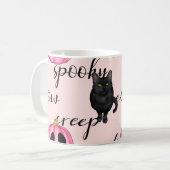 ピンクジャック・オランタンと黒猫 コーヒーマグカップ (正面左)