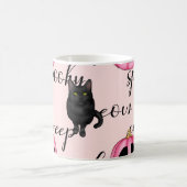 ピンクジャック・オランタンと黒猫 コーヒーマグカップ (中央)