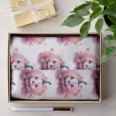 ピンクジャック – O'ランタンオレンジ葉色白ハロウィーン 薄葉紙 (ギフト)